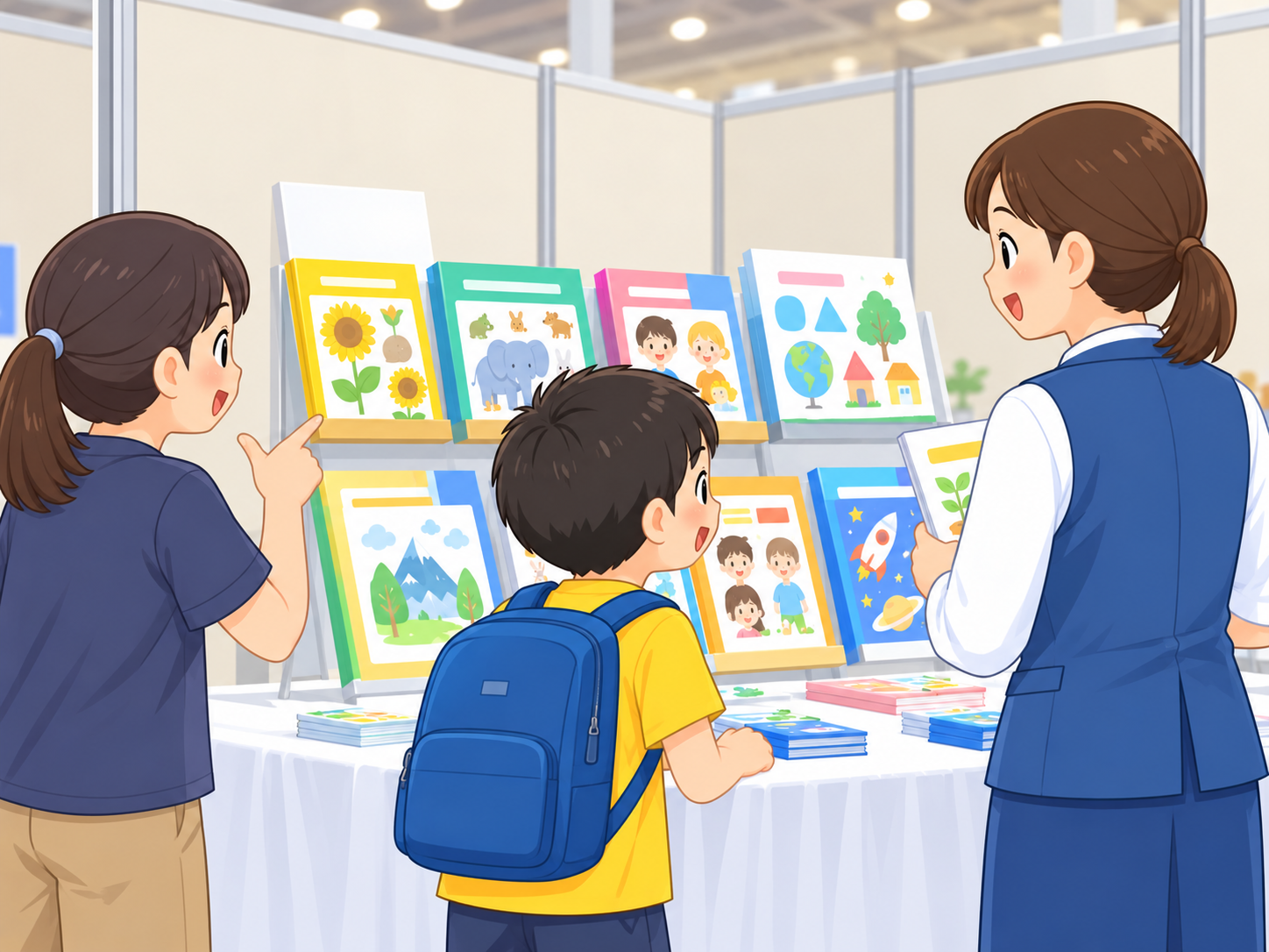日本標準紹介ブース・商品展示のイメージイラスト