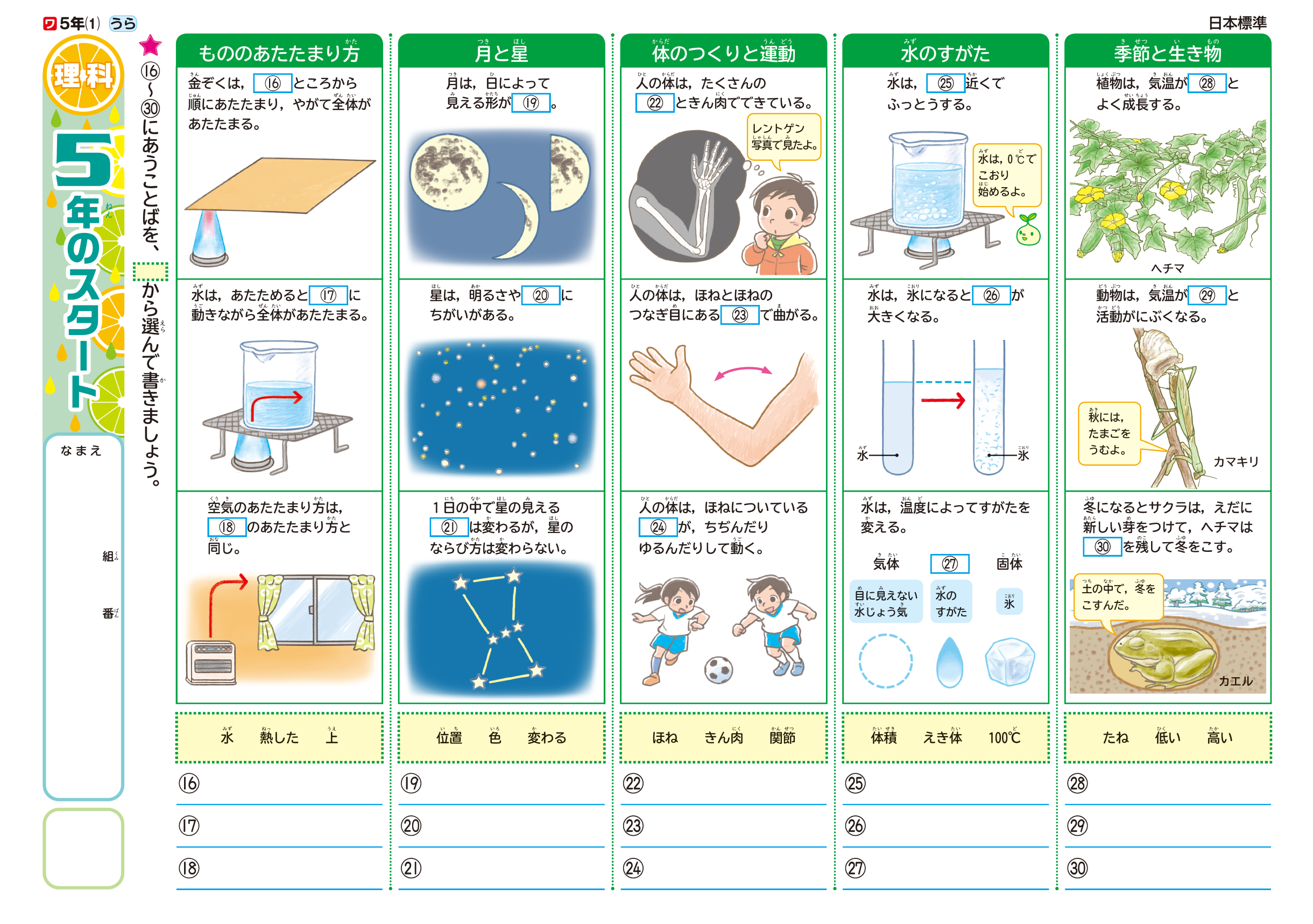 学年はじめの理科の授業で使えるワークシートといえば 理科 年のスタート 日本標準 小学校教材 テスト ドリル プリント 教育ict